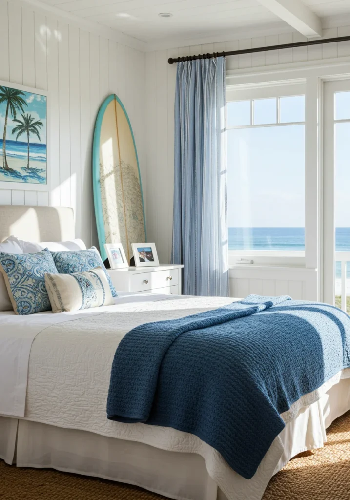 Surf-Inspired Coastal Bedroom