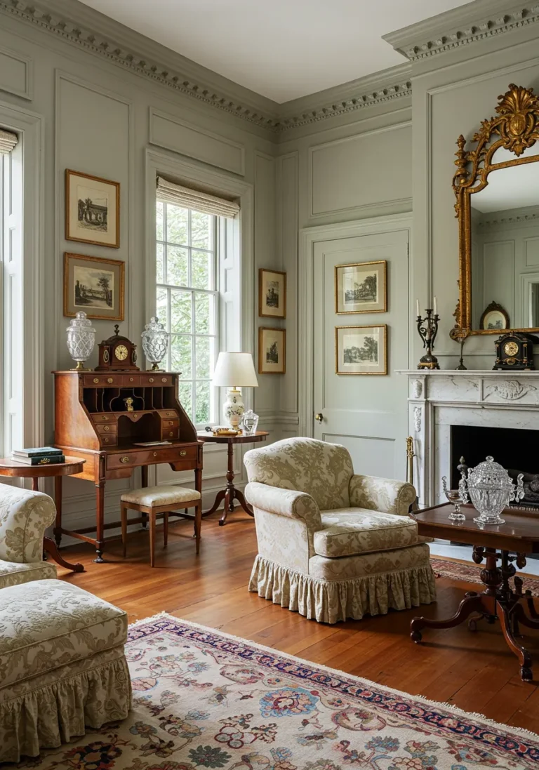 Georgian Colonial-Style Living Room