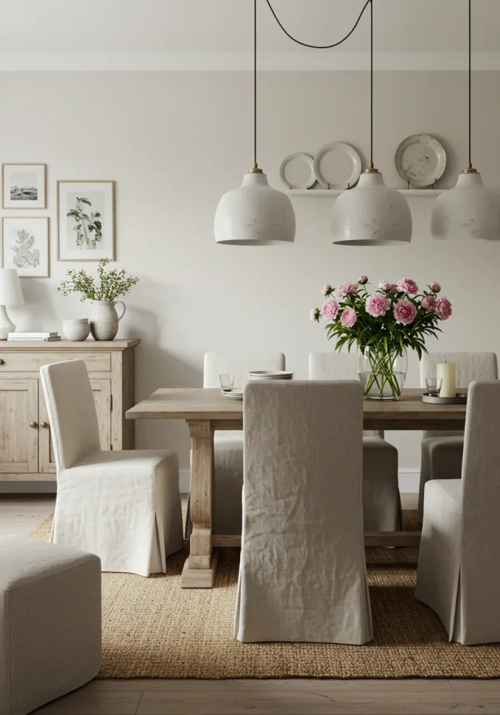 Neutral-Toned Dining Room