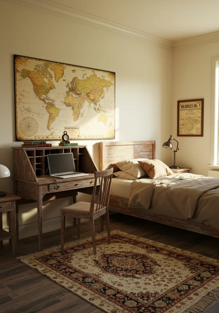 Vintage-Themed Bedroom