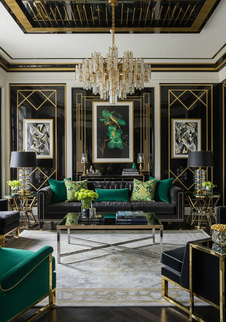 Art Deco Inspired Living Room