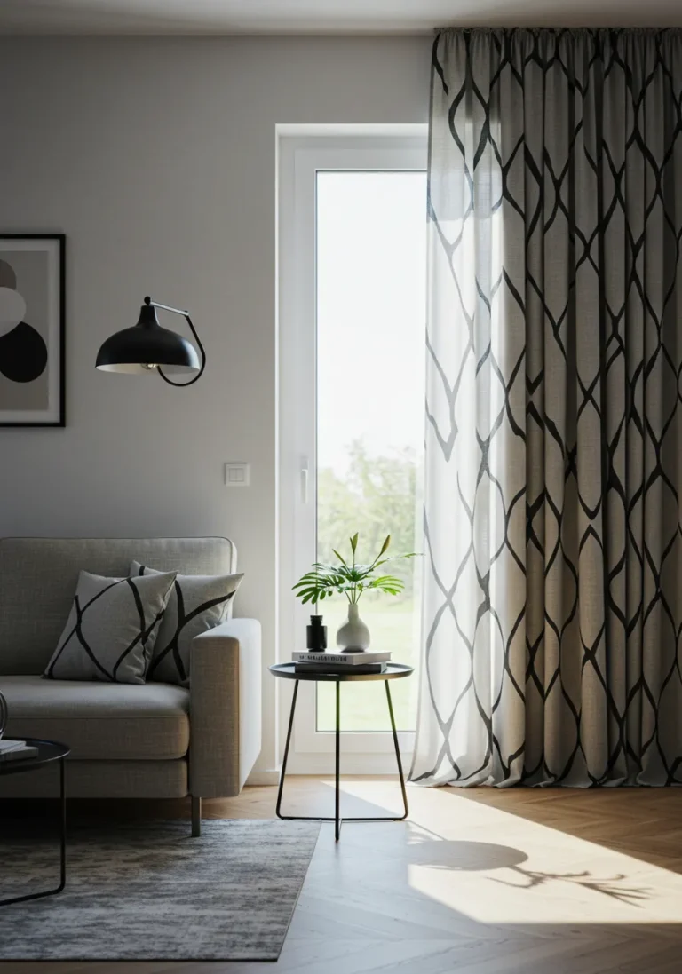 Bold Geometric Print Curtains