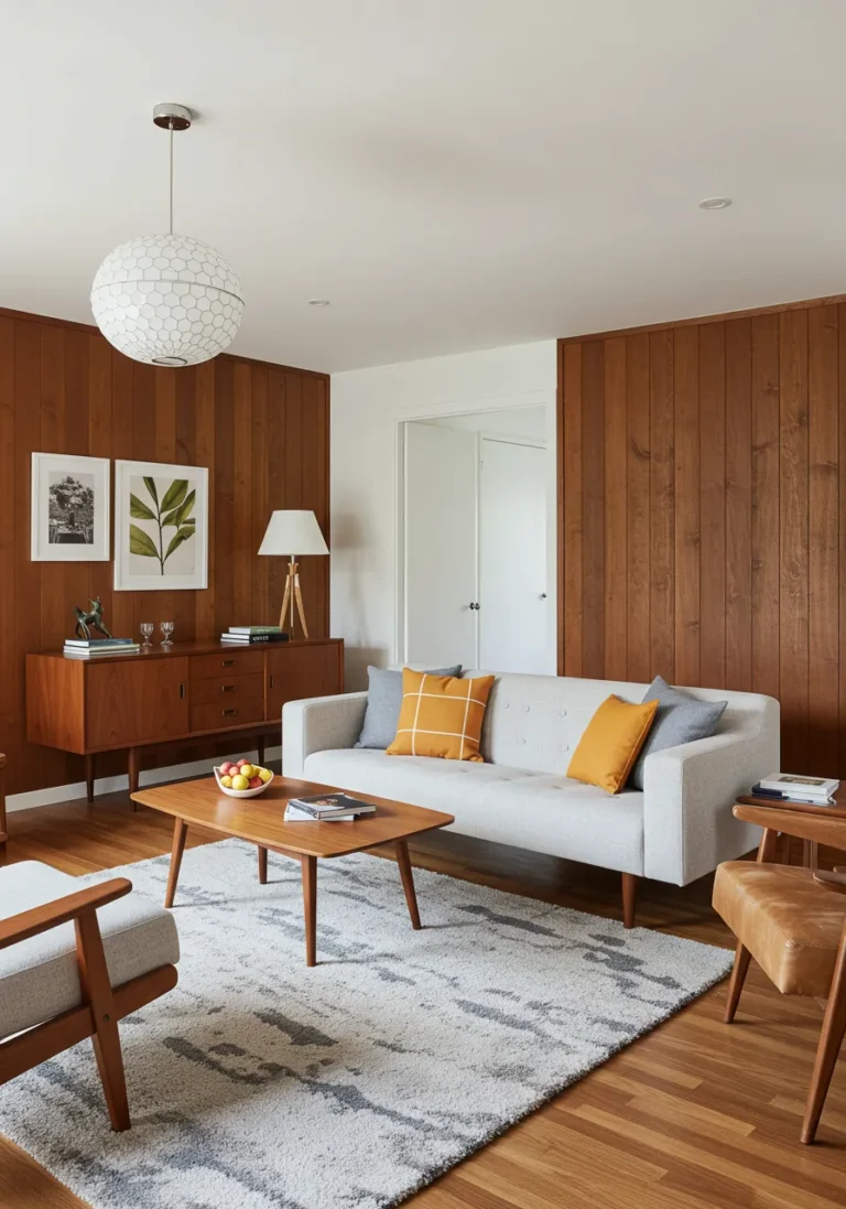 Mid-Century Neutral Living Room