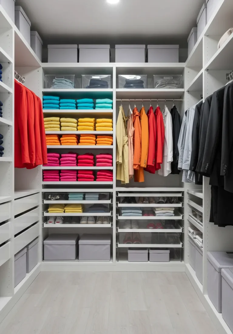 Organized Walk-In Closet