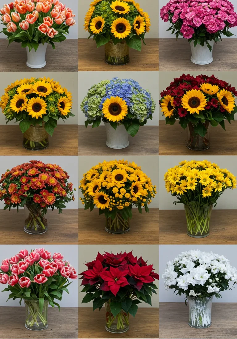 Festive Seasonal Flower Arrangements