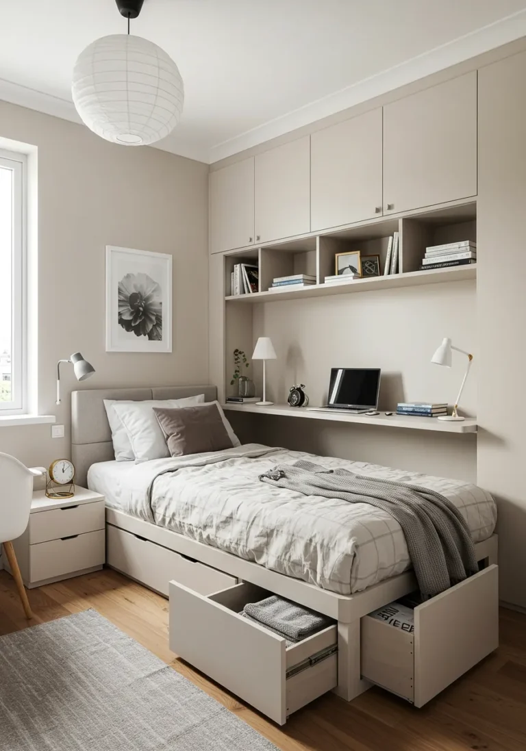 Hidden Storage Small Bedroom