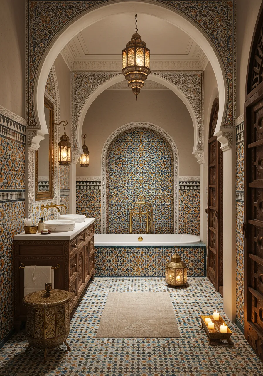 Moroccan-Inspired Bathroom