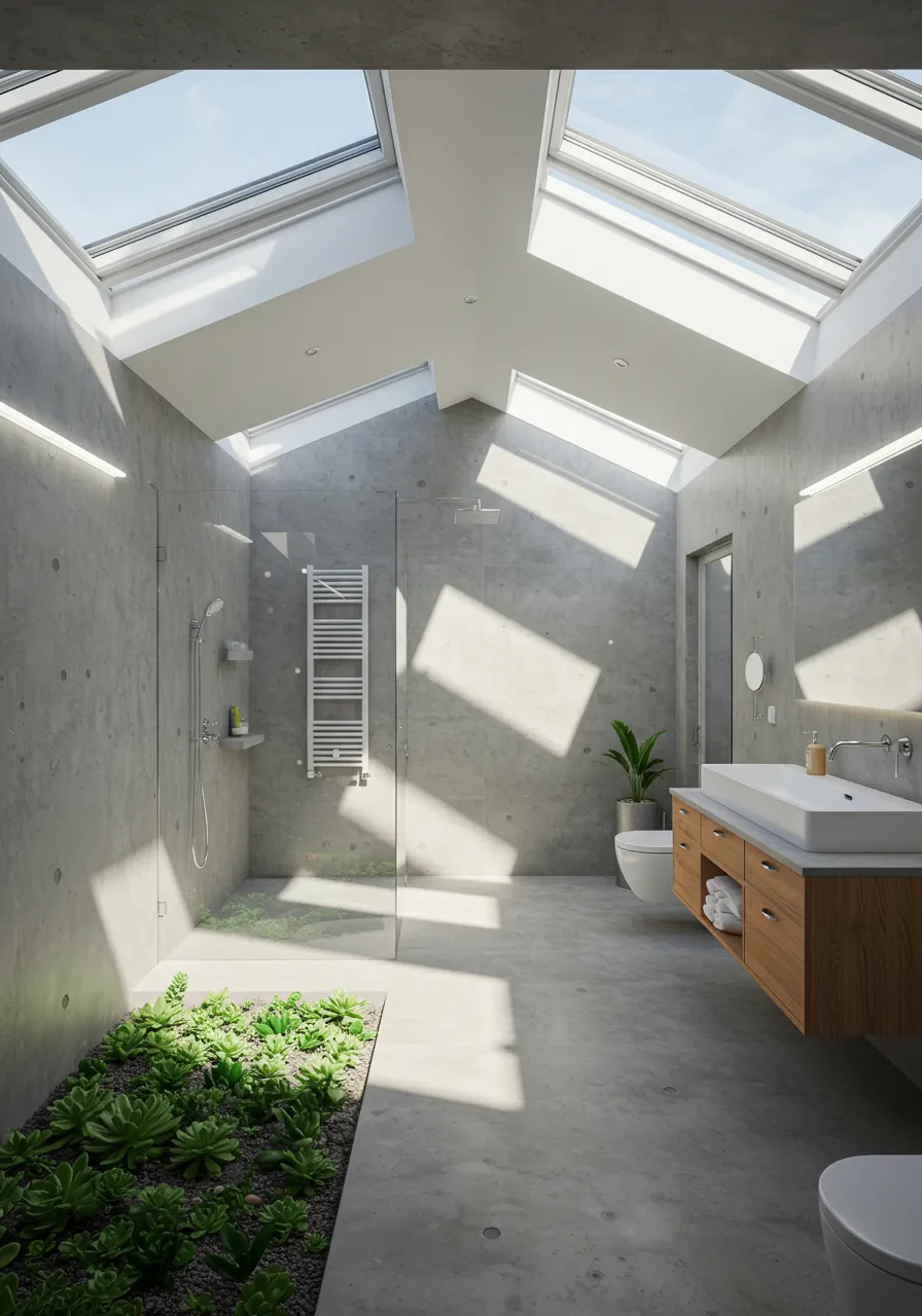 Solar-Powered Serenity Bathroom